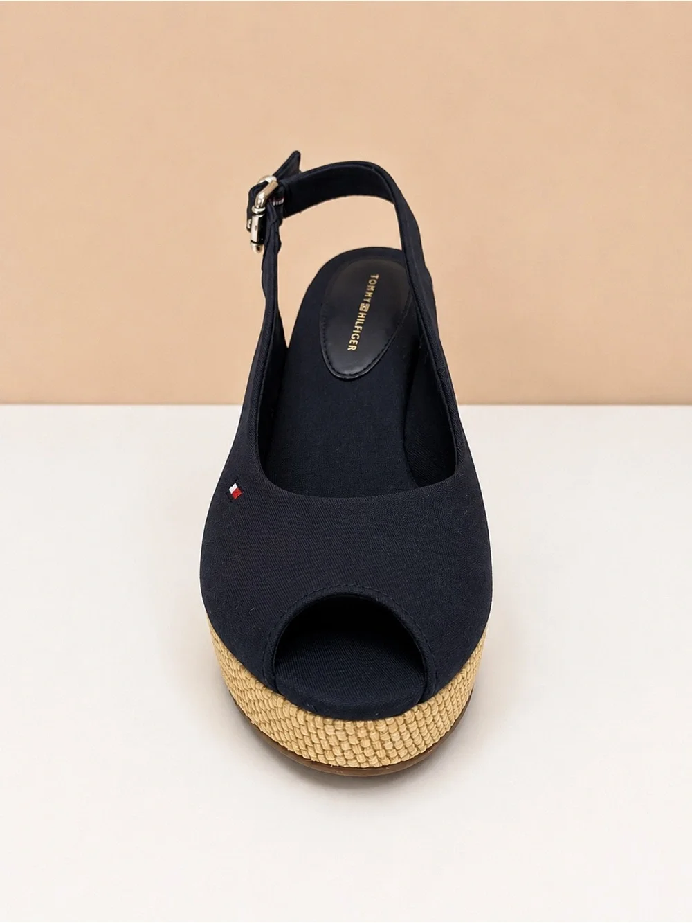 Tommy Hilfiger Blue Espadrilles Wedge Elba Sling Back Wedge Heel size 6.5